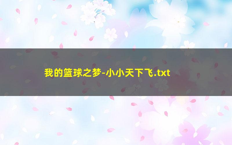 我的篮球之梦-小小天下飞.txt