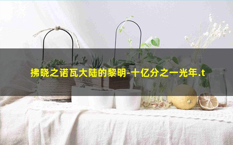 拂晓之诺瓦大陆的黎明-十亿分之一光年.txt