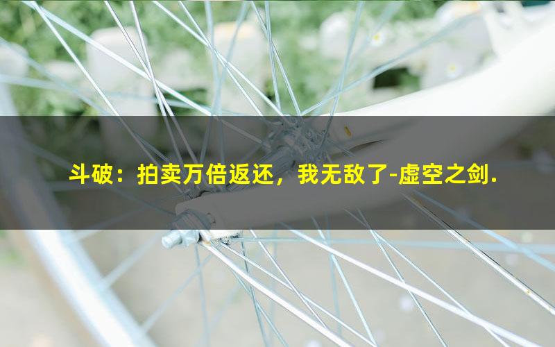 斗破：拍卖万倍返还，我无敌了-虚空之剑.txt