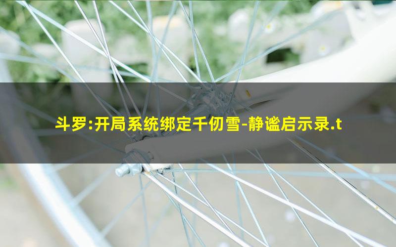 斗罗:开局系统绑定千仞雪-静谧启示录.txt