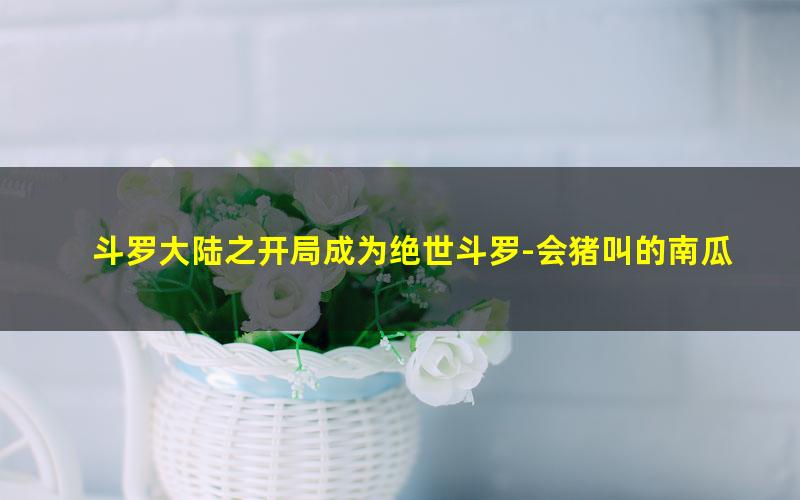 斗罗大陆之开局成为绝世斗罗-会猪叫的南瓜.txt