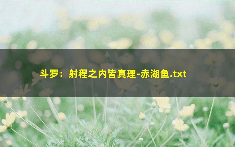 斗罗：射程之内皆真理-赤湖鱼.txt txt/pdf/azw3/mobi电子版百度夸克网盘下载