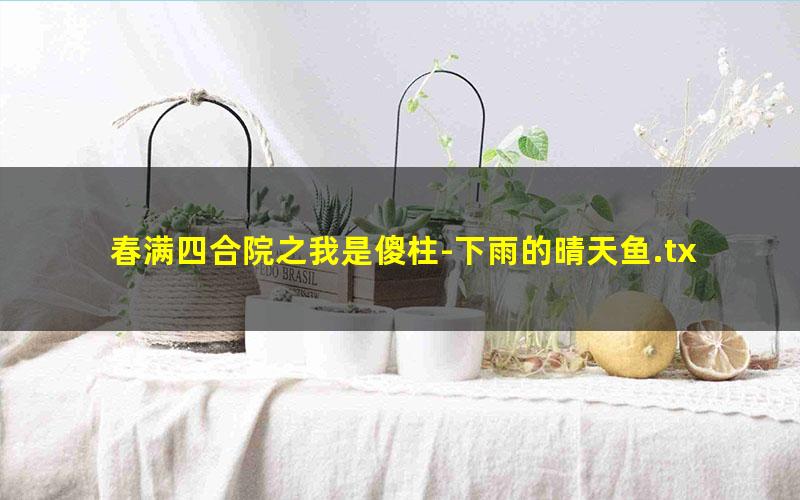 春满四合院之我是傻柱-下雨的晴天鱼.txt txt/pdf/azw3/mobi电子版百度夸克网盘下载