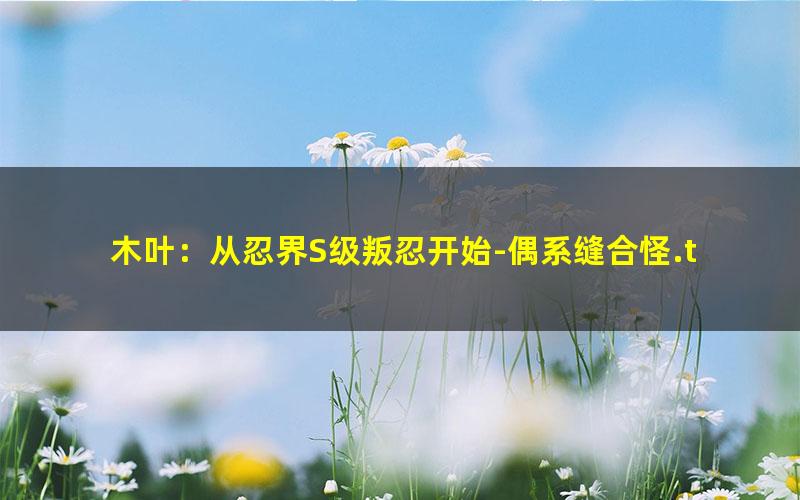 木叶：从忍界S级叛忍开始-偶系缝合怪.txt