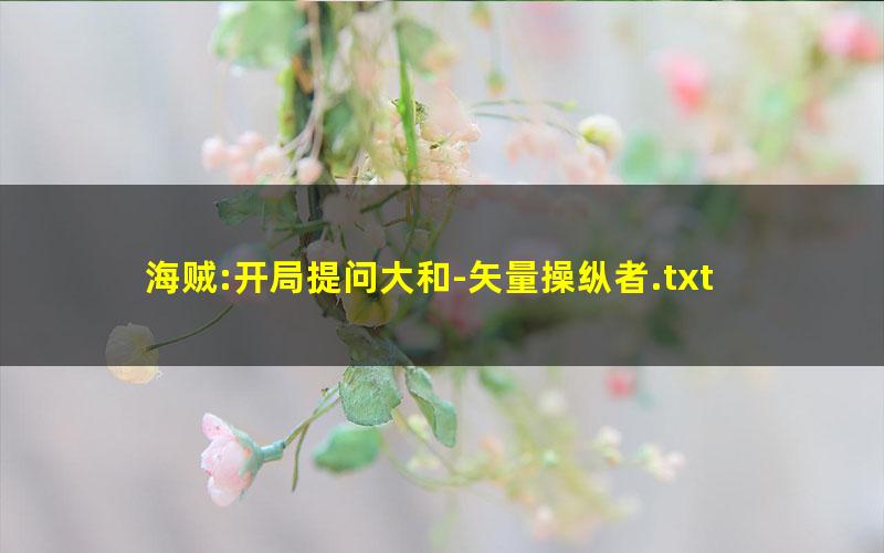 海贼:开局提问大和-矢量操纵者.txt