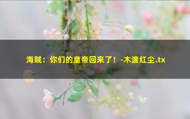 海贼：你们的皇帝回来了！-木渡红尘.txt txt/pdf/azw3/mobi电子版百度夸克网盘下载