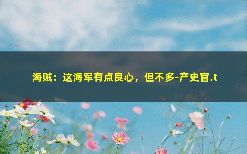海贼：这海军有点良心，但不多-产史官.txt