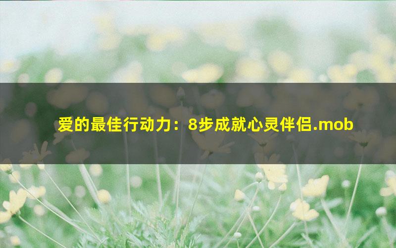 爱的最佳行动力：8步成就心灵伴侣.mobi