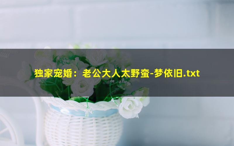 独家宠婚：老公大人太野蛮-梦依旧.txt