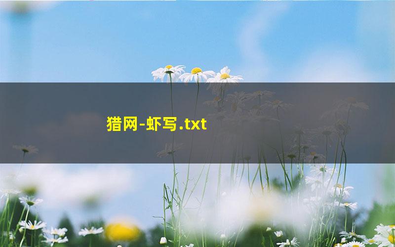 猎网-虾写.txt txt/pdf/azw3/mobi电子版百度夸克网盘下载