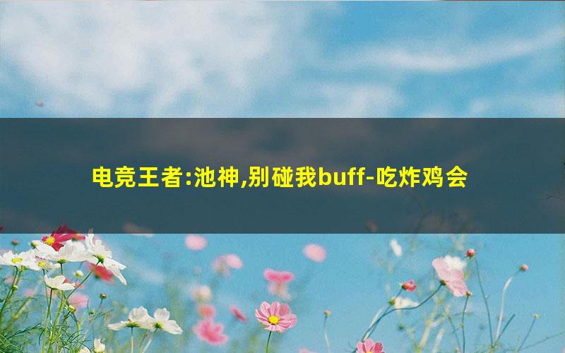 电竞王者:池神,别碰我buff-吃炸鸡会胖.txt