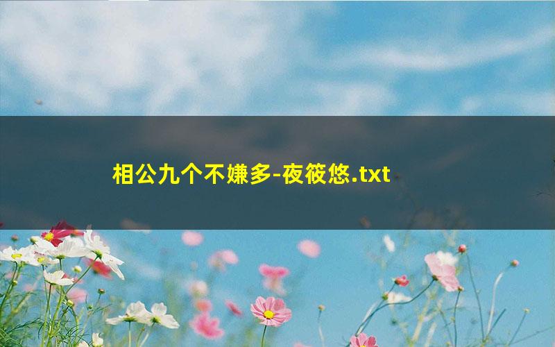 相公九个不嫌多-夜筱悠.txt