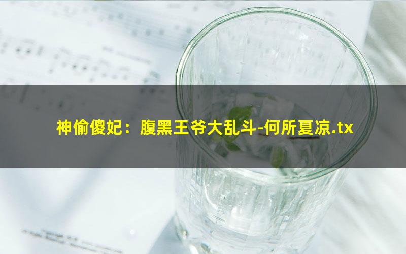 神偷傻妃：腹黑王爷大乱斗-何所夏凉.txt