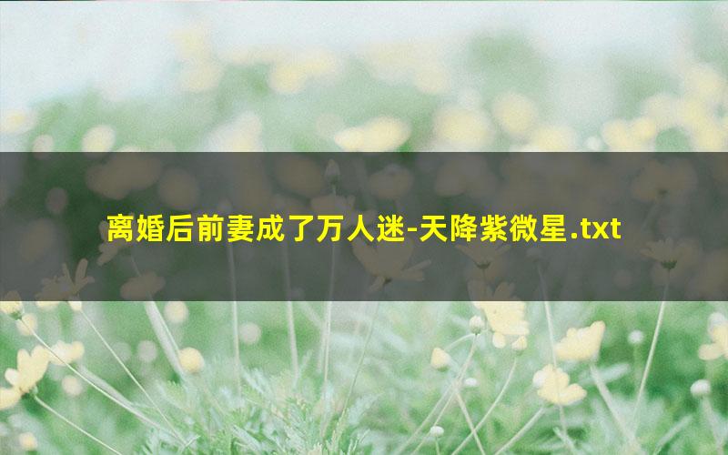 离婚后前妻成了万人迷-天降紫微星.txt