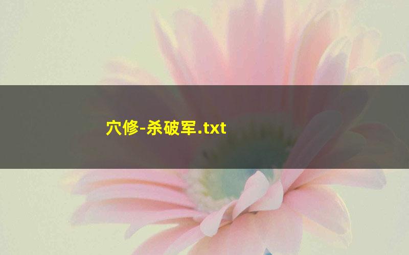 穴修-杀破军.txt