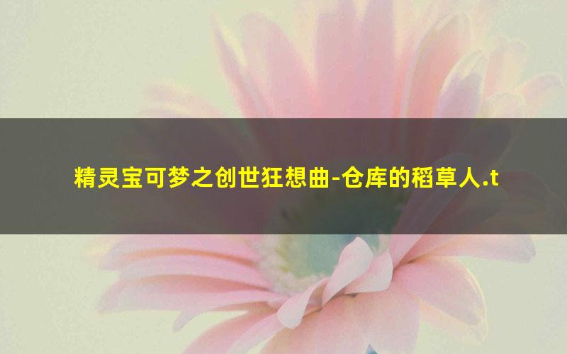 精灵宝可梦之创世狂想曲-仓库的稻草人.txt