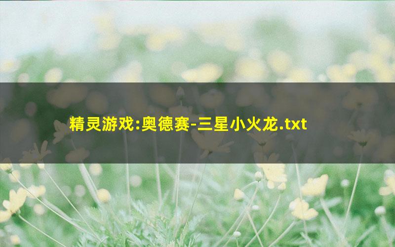 精灵游戏:奥德赛-三星小火龙.txt