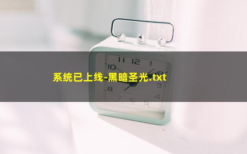 系统已上线-黑暗圣光.txt