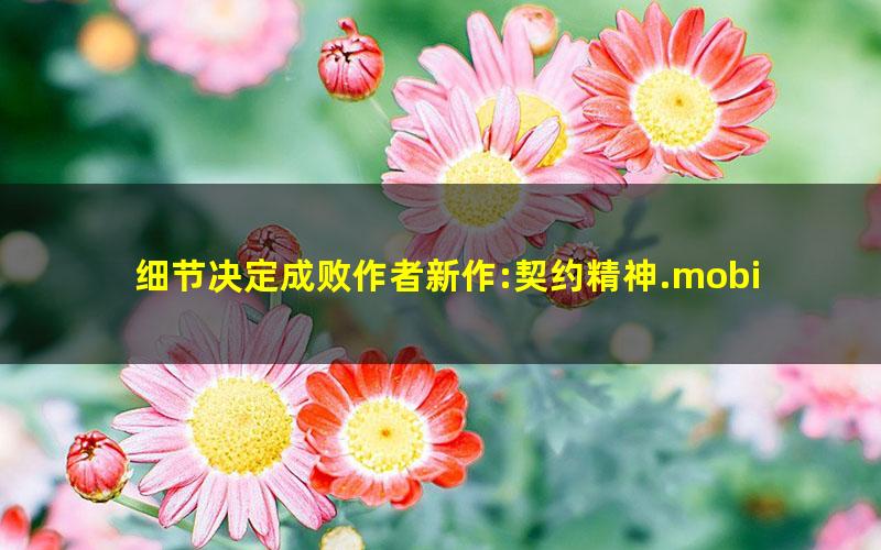 细节决定成败作者新作:契约精神.mobi