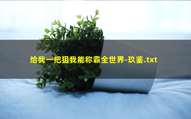 给我一把狙我能称霸全世界-玖鉴.txt