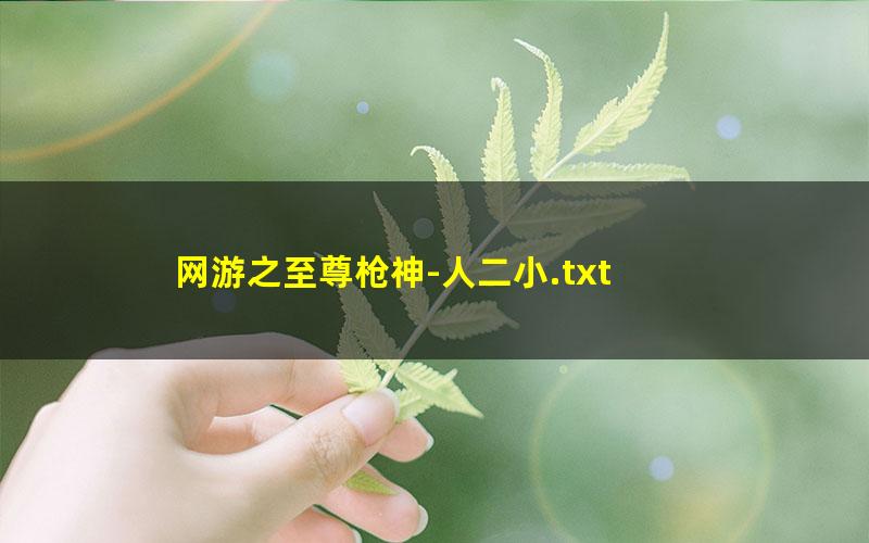 网游之至尊枪神-人二小.txt