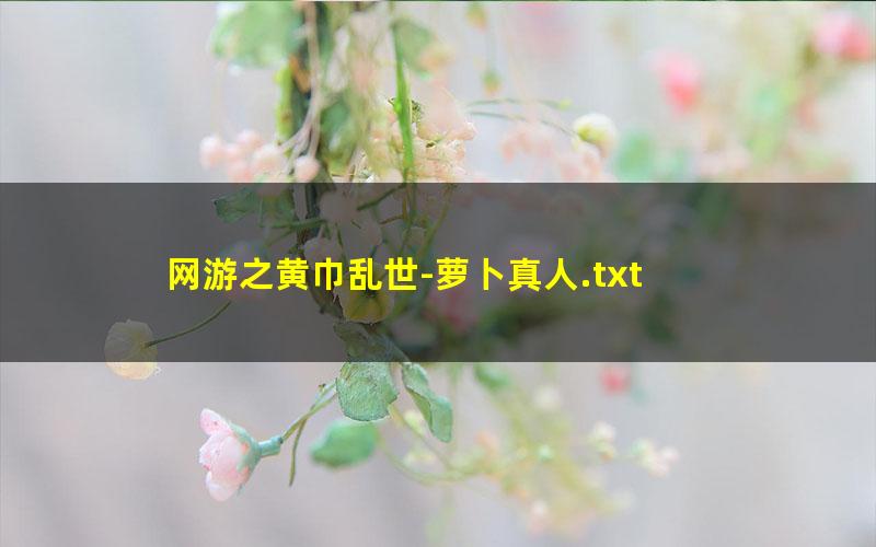网游之黄巾乱世-萝卜真人.txt