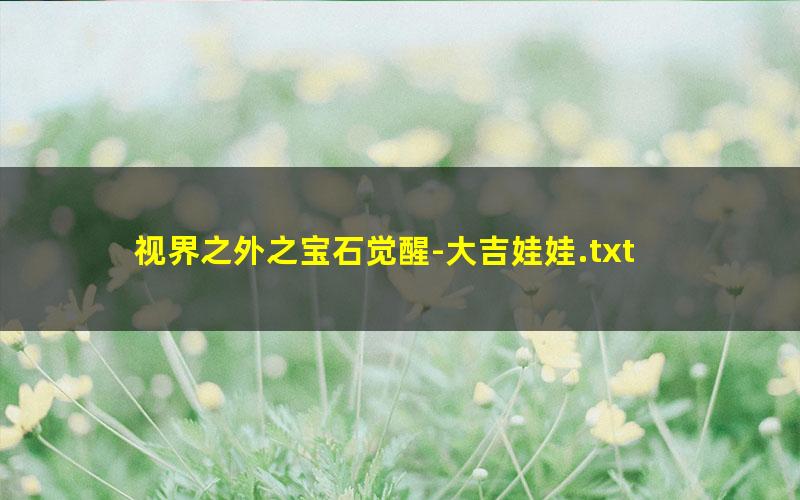 视界之外之宝石觉醒-大吉娃娃.txt