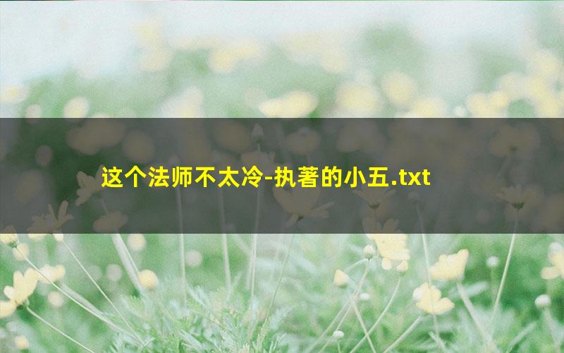 这个法师不太冷-执著的小五.txt