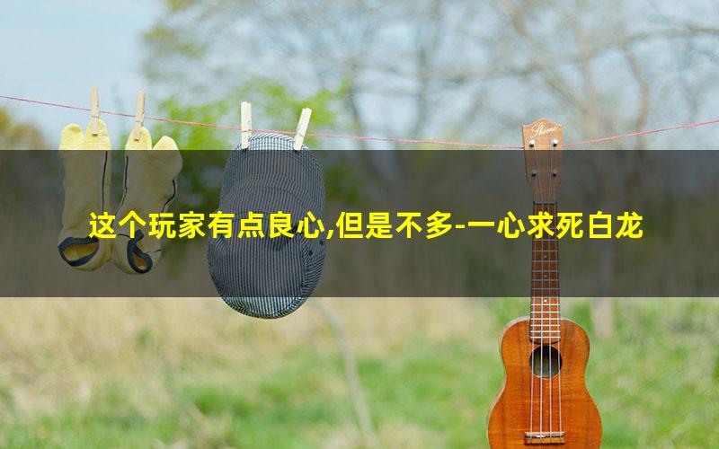 这个玩家有点良心,但是不多-一心求死白龙马.txt