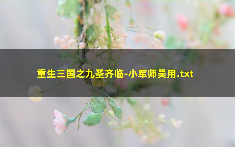 重生三国之九圣齐临-小军师吴用.txt