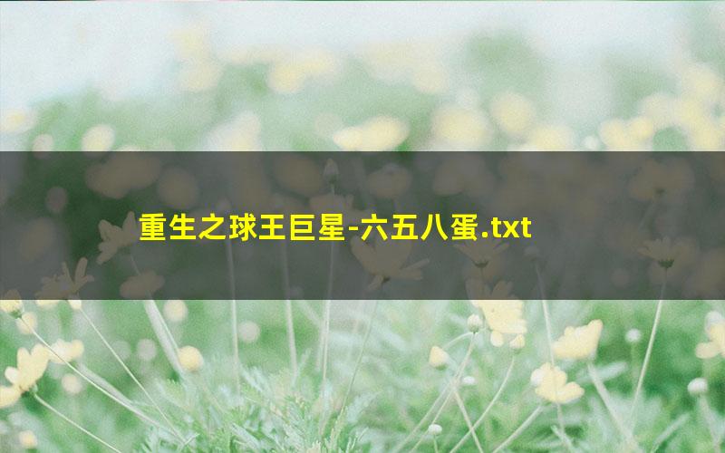 重生之球王巨星-六五八蛋.txt