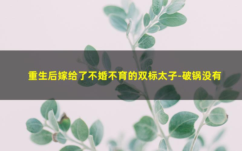 重生后嫁给了不婚不育的双标太子-破锅没有盖.txt
