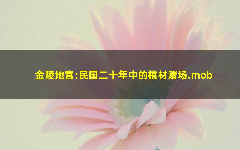 金陵地宫:民国二十年中的棺材赌场.mobi