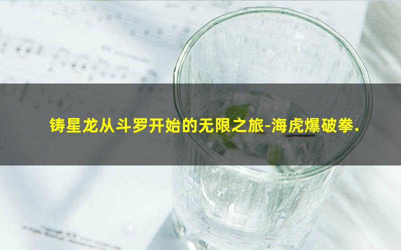 铸星龙从斗罗开始的无限之旅-海虎爆破拳.txt