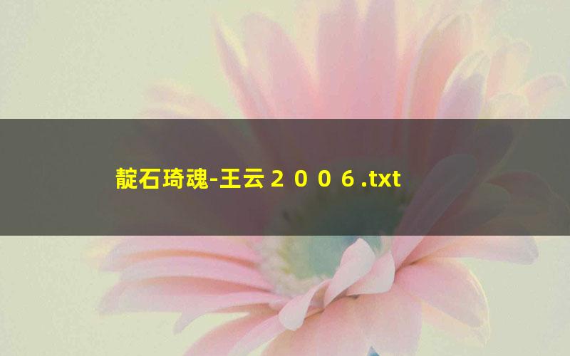 靛石琦魂-王云２００６.txt