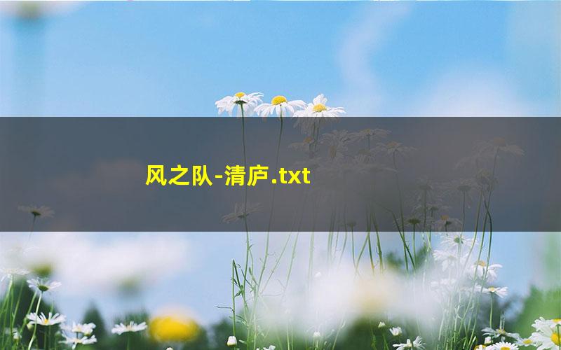 风之队-清庐.txt