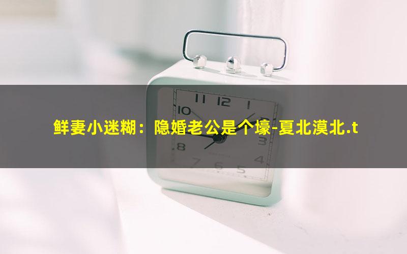 鲜妻小迷糊：隐婚老公是个壕-夏北漠北.txt txt/pdf/azw3/mobi电子版百度夸克网盘下载